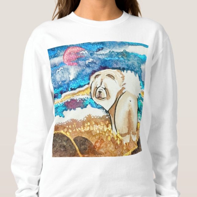 RESTING BEACH FACE cream chow Sweatshirt (Creator Uploaded)