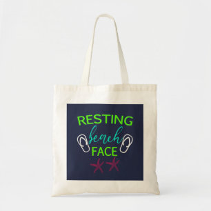 Resting Beach Face Summer Beach Fun Tote Bag