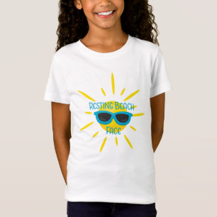 Resting Beach Face Sunglass on Sun T-Shirt