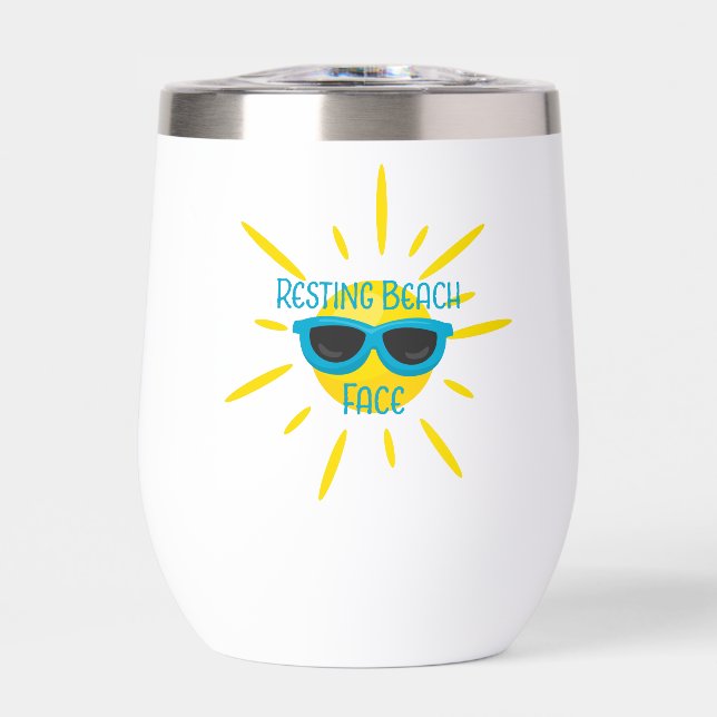 Resting Beach Face Sunglasses Personalised (Front)