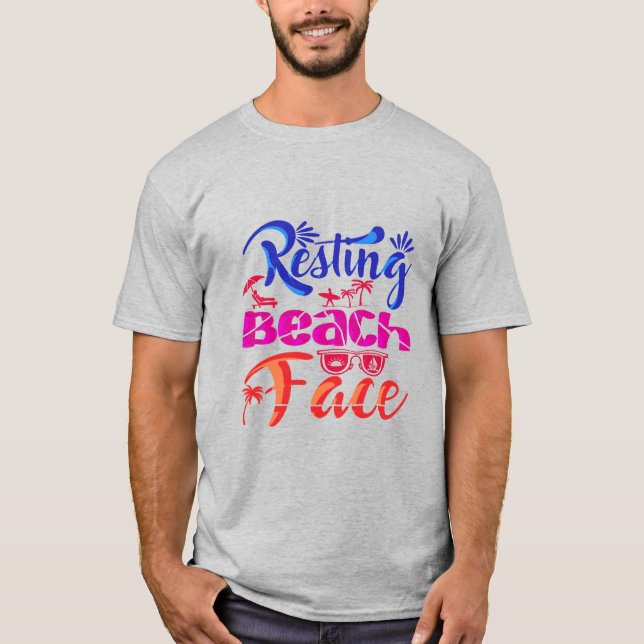 resting beach face T-Shirt (Front)