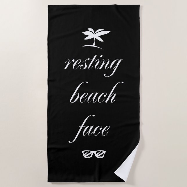 Resting Beach Face Towel (Front)