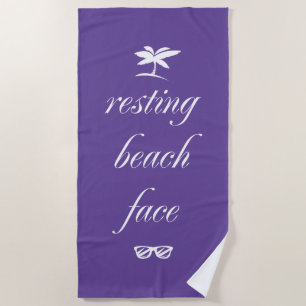 Resting Beach Face Towel