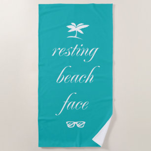 Resting Beach Face Towel