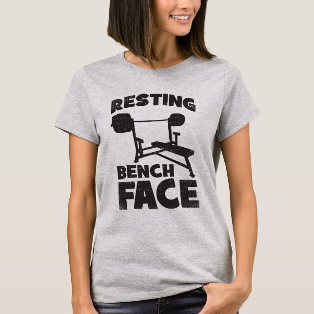 Resting Bench Face - Women's Funny Novelty Workout T-Shirt (Front)