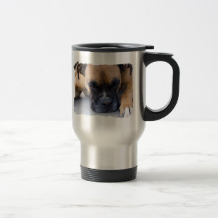 Resting Boxer Dog Stainless Travel Mug