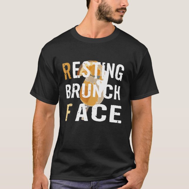 Resting Brunch Face Champagne Mimosa Funny T-Shirt (Front)
