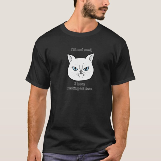 Resting cat face T-Shirt (Front)