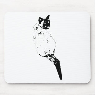 Resting Cat, Quiet Workspace Mouse Pad