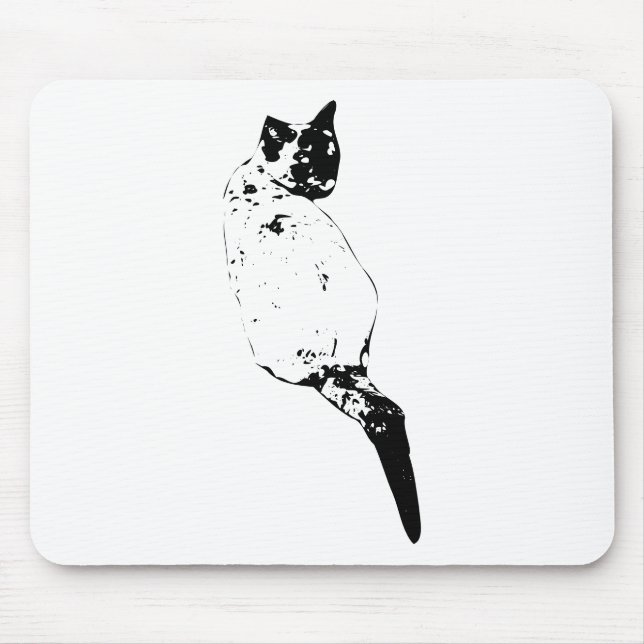 Resting Cat, Quiet Workspace Mouse Pad (Front)