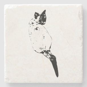 Resting Cat, Subtle Charm Stone Coaster