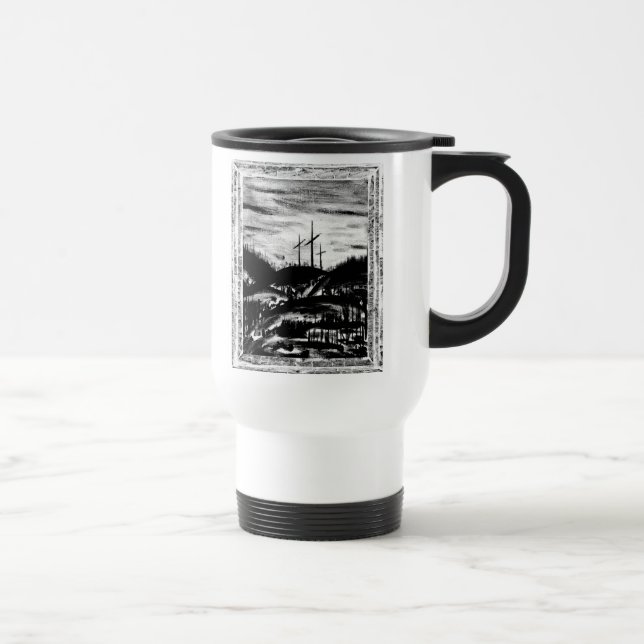 Resting Cross Travel Mug (Right)