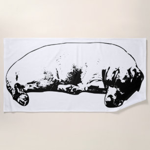Resting Dog Calm Days Beach Towel
