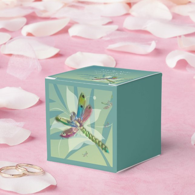 Resting Dragonfly Wedding Favour Box (Wedding)