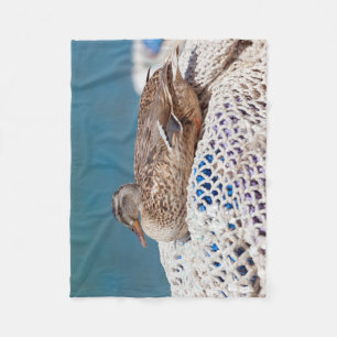 Resting Duck Fleece Blanket