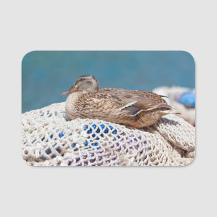 Resting Duck Name Tag