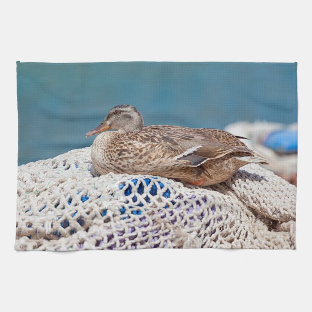 Resting Duck Tea Towel (Horizontal)