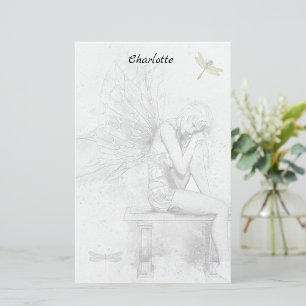 Resting Fairy and Dragonflies Stationery