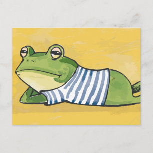 Resting Frog Holiday Postcard