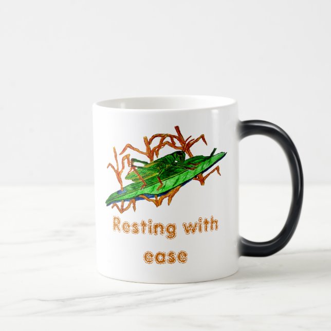 Resting Grasshopper Magic Mug (Right)