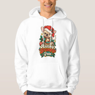 Resting Grumpy Face French Bulldog Christmas Funny Hoodie