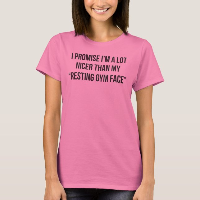 Resting Gym Face - Women's Funny Novelty Workout T-Shirt (Front)