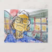 Resting Her Eyes Crayon Resist Larry Lerew #170903