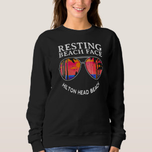 Resting Hilton Head Beach Ocean Humour Sweatshirt