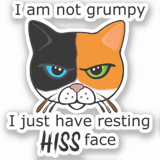 Resting Hiss Face Calico Cat - Benefits PACR (Front)