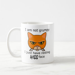 Resting Hiss Face Orange Cat - Benefits PACR Coffee Mug