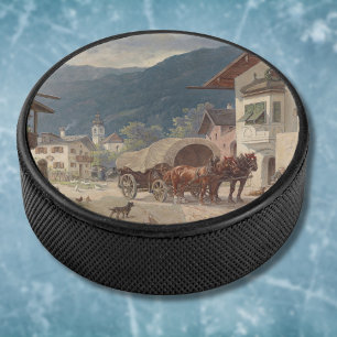 Resting in Front of the Inn – Désiré Thomassin Hockey Puck
