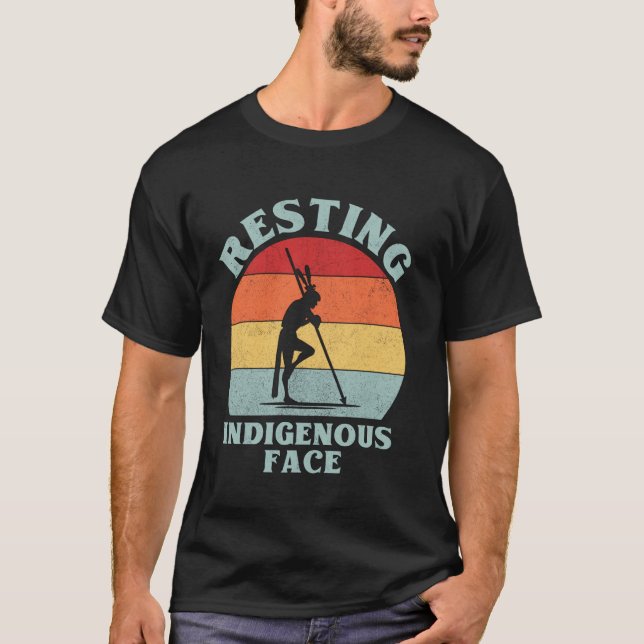 Resting Indigenous Face T-Shirt (Front)