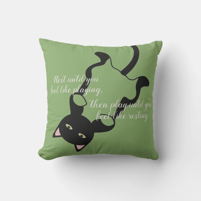 Resting Kitten with Quote Cushion (Front)