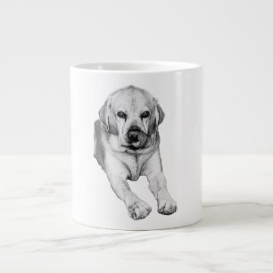 Resting Lab with holiday calm Large Coffee Mug