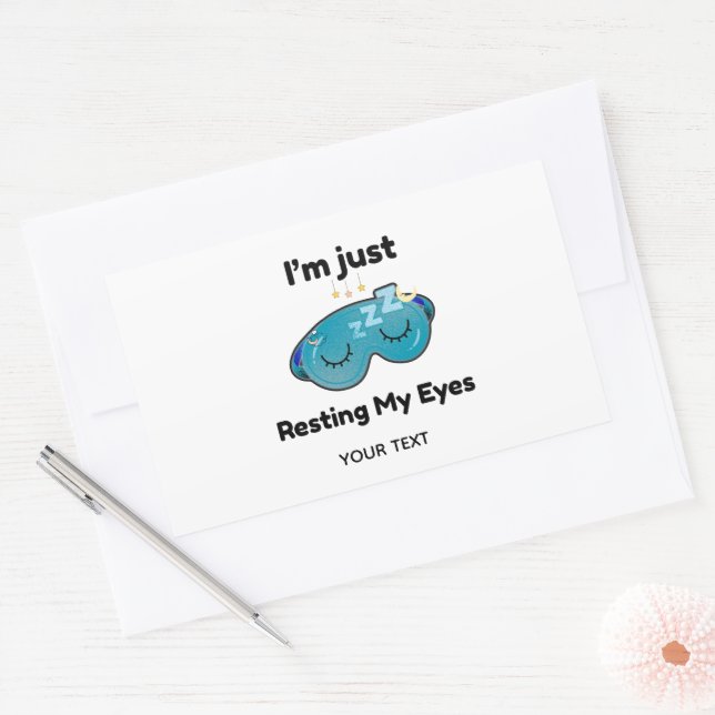 Resting My Eyes Custom Name Joke Personalised Rectangular Sticker (Envelope)