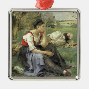 Resting Peasants, 1877 Metal Tree Decoration