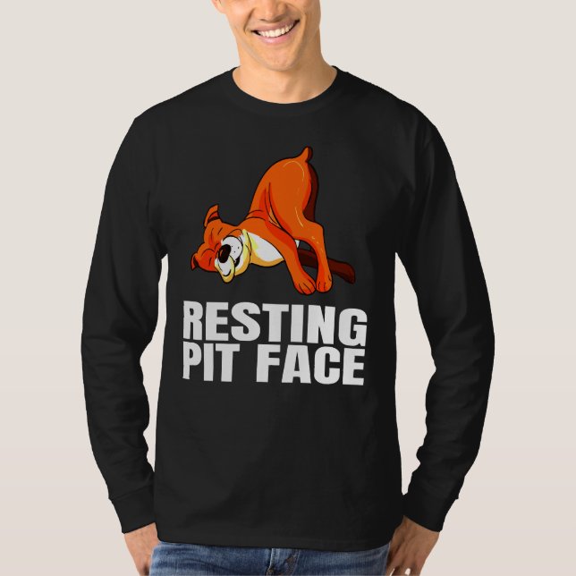 Resting Pit Face American Pit Bull T-Shirt (Front)