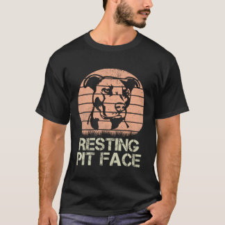 Resting Pit Face Dog  Vintage T-Shirt