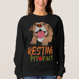 Resting Pit Face Pitbull Pit Bull Terrier Product Sweatshirt