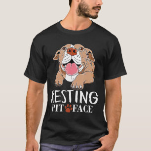 Resting Pit Face  Pitbull T-Shirt