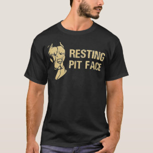 Resting Pit Face sVintage Pitbull Resting Pit Face T-Shirt