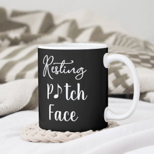 Resting Pitch Face – Funny Music Pun Two-Tone Coffee Mug