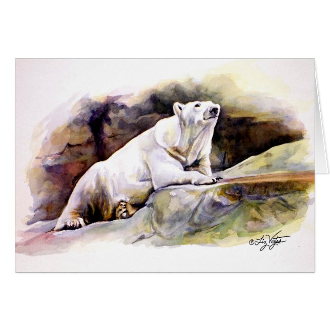 Resting Polar Bear Card (Front Horizontal)
