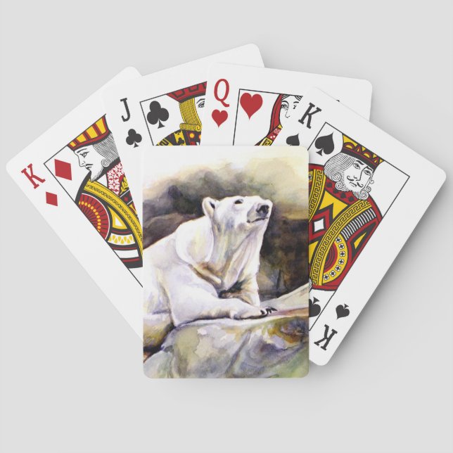 Resting Polar Bear Playing Cards (Back)