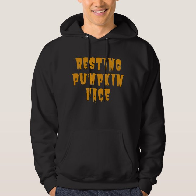 Resting Pumpkin Face - Funny Halloween 2022  Hoodie (Front)