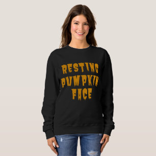 Resting Pumpkin Face - Funny Halloween 2022 Sweatshirt