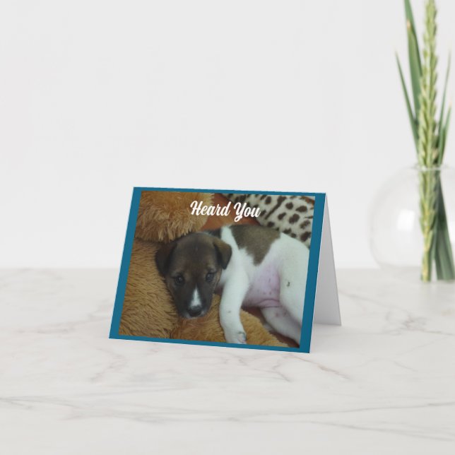 Resting Puppy Get Well Card (Front)