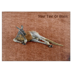 Resting Red Kangaroo Buck Cutting Board