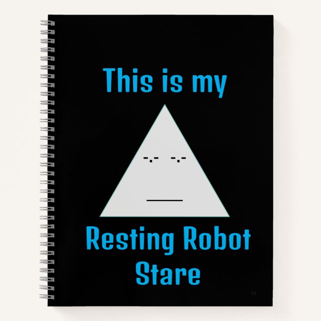 Resting Robot Stare- Spiral Notebook (Front)