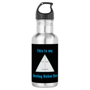 Resting Robot Stare- Water Bottle
